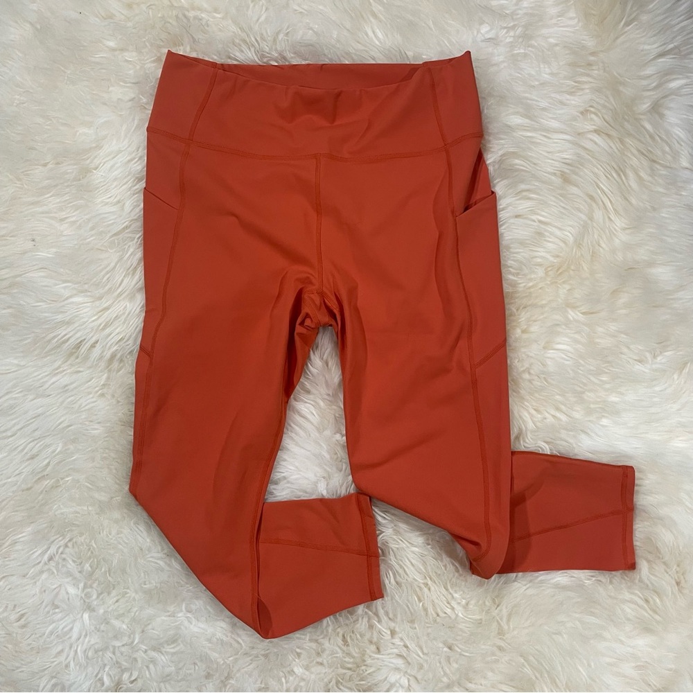 Fabletics Oasis PureLuxe Orange 7/8 Leggings with Pockets - worn once - XXL
